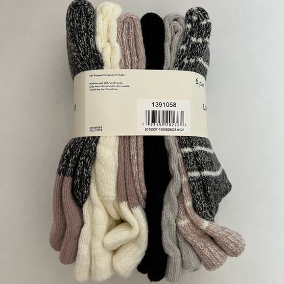 COPY - Lucky Brand Super Soft Boot Socks Women’s 6 Pairs size 5-10 - Picture 3 of 3